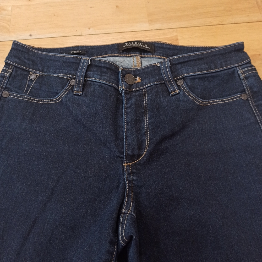 Talbots Flawless Five-Pocket PetitesJeans Women 4P Dark Blue Low Rise - Picture 2 of 16